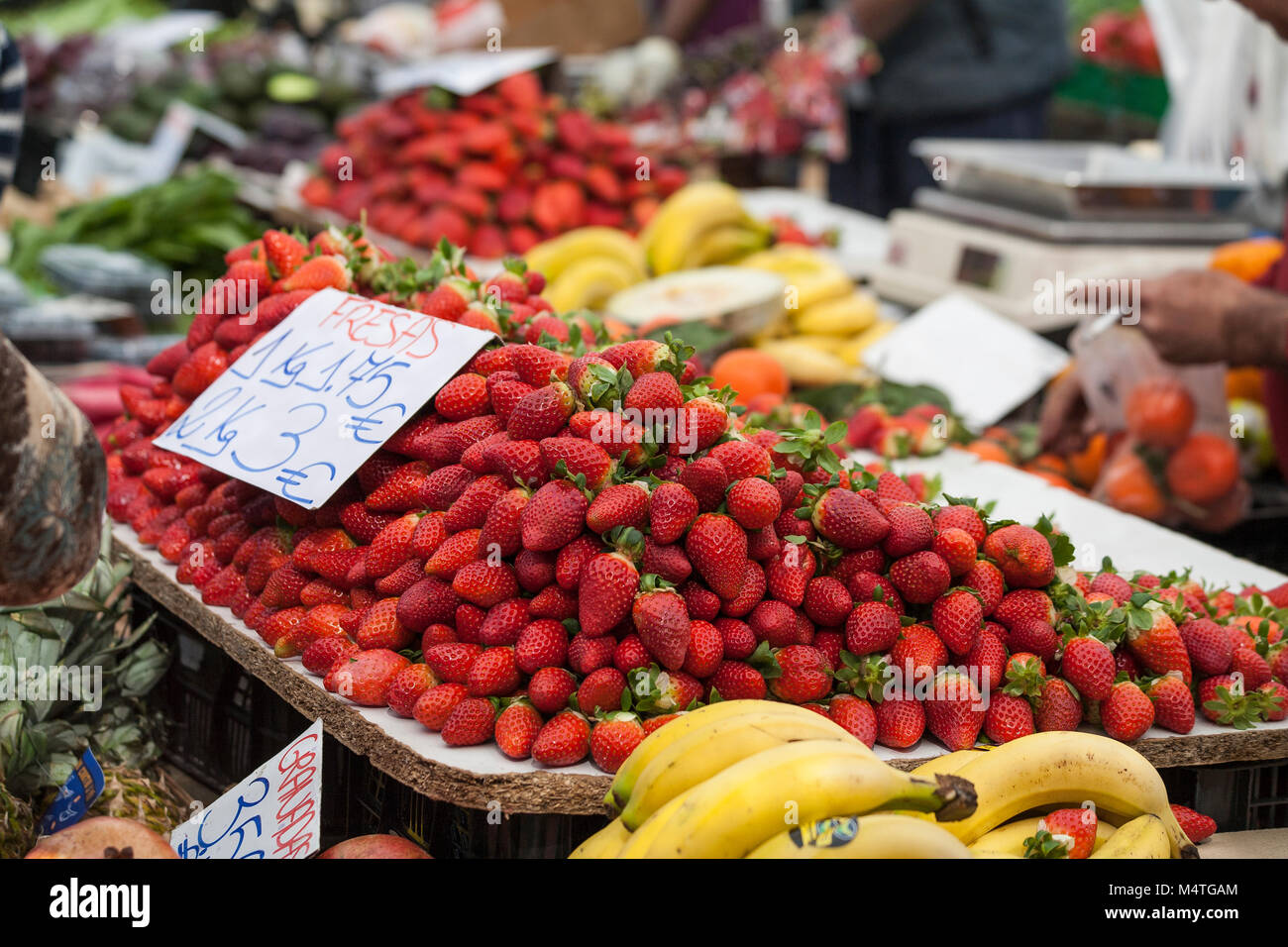 fresh produce at Spanish street market Stock Photo Alamy