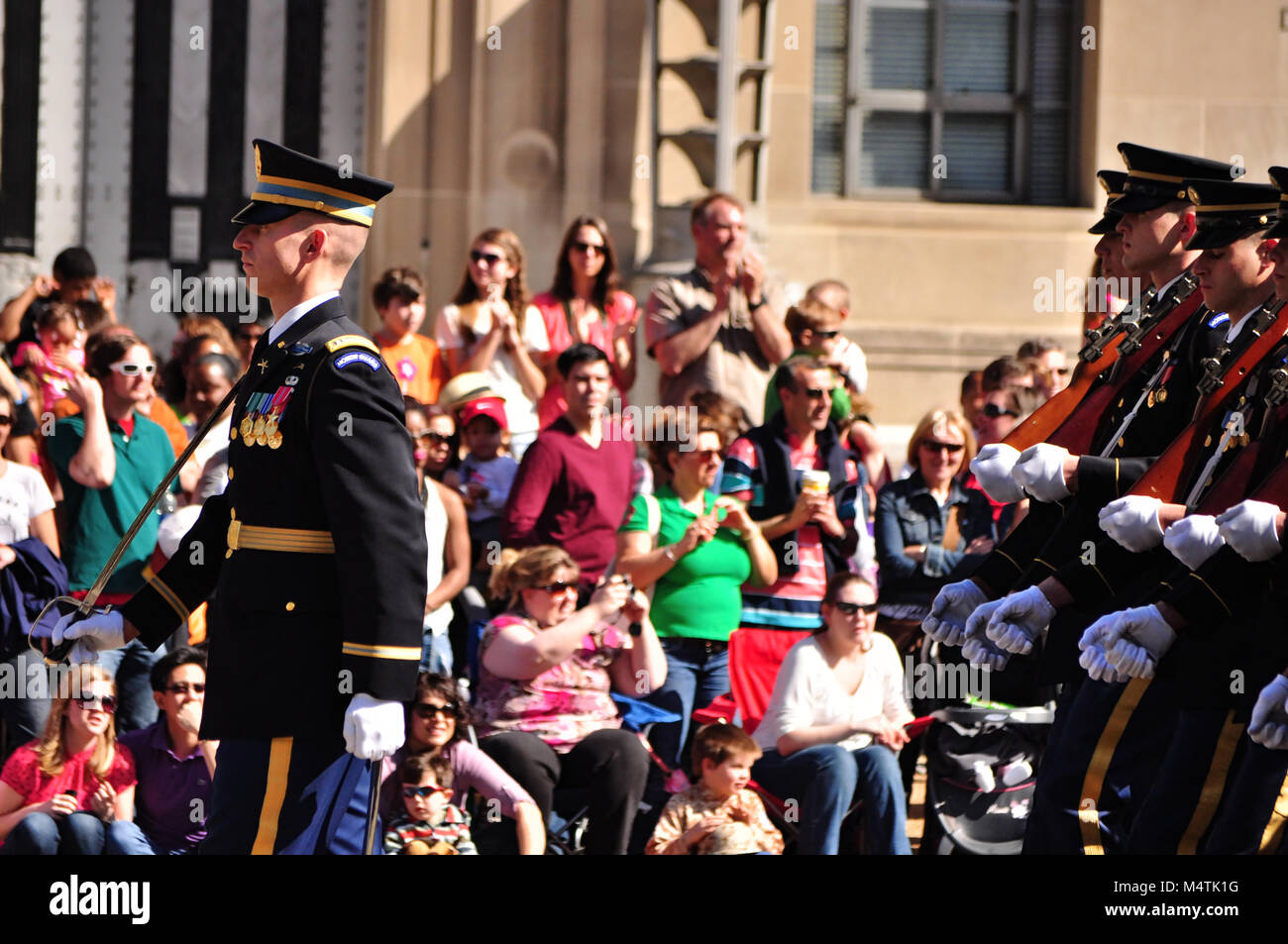 Honor Guard marching in Cherry Blossom Parade 2014 in Washington DC