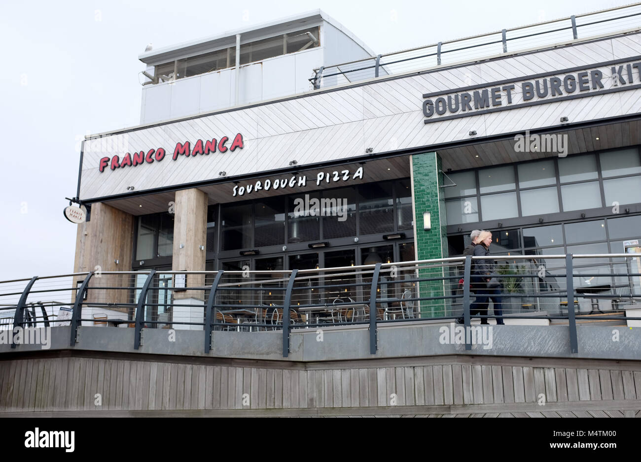 Brighton Marina UK February 2018 - Franco Manca Sourdough Pizza restaurant Stock Photo