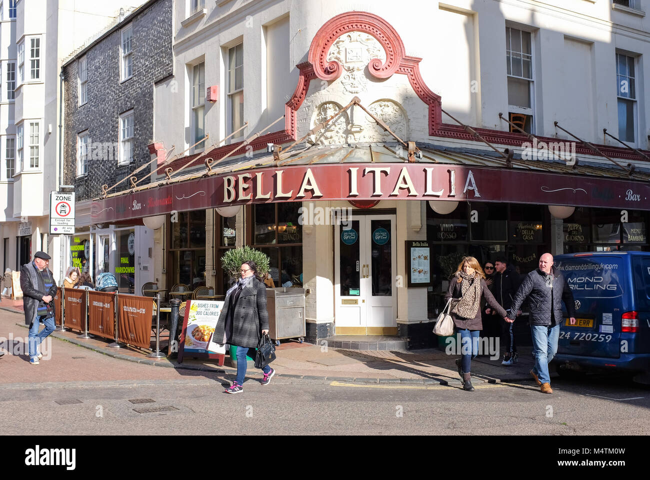 Brighton UK February 2018 - Bella Italia restaurant in city centre Stock Photo