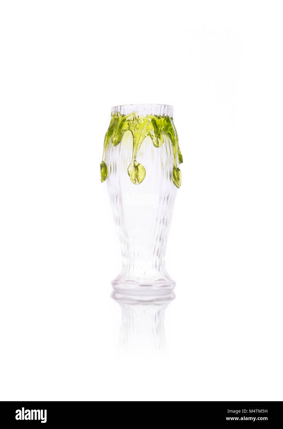 Antique glass vase isolated on white background Stock Photo - Alamy