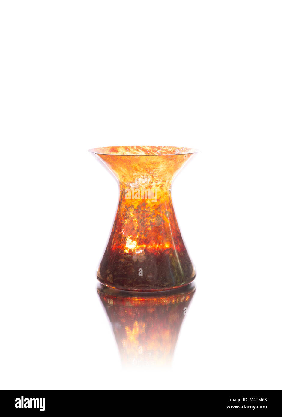 Antique onyx vase isolated on white background Stock Photo