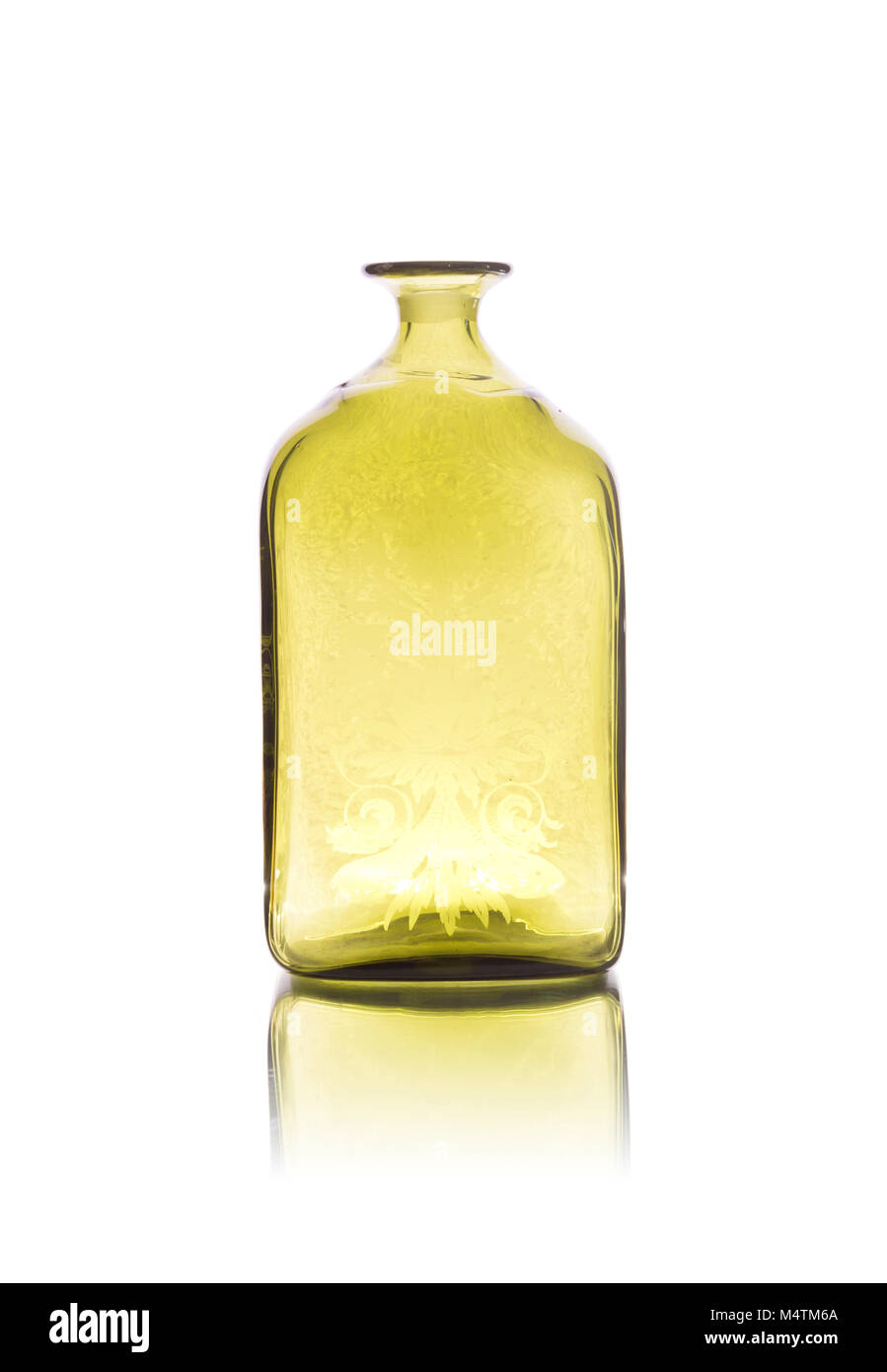 Antique glass vase isolated on white background Stock Photo - Alamy