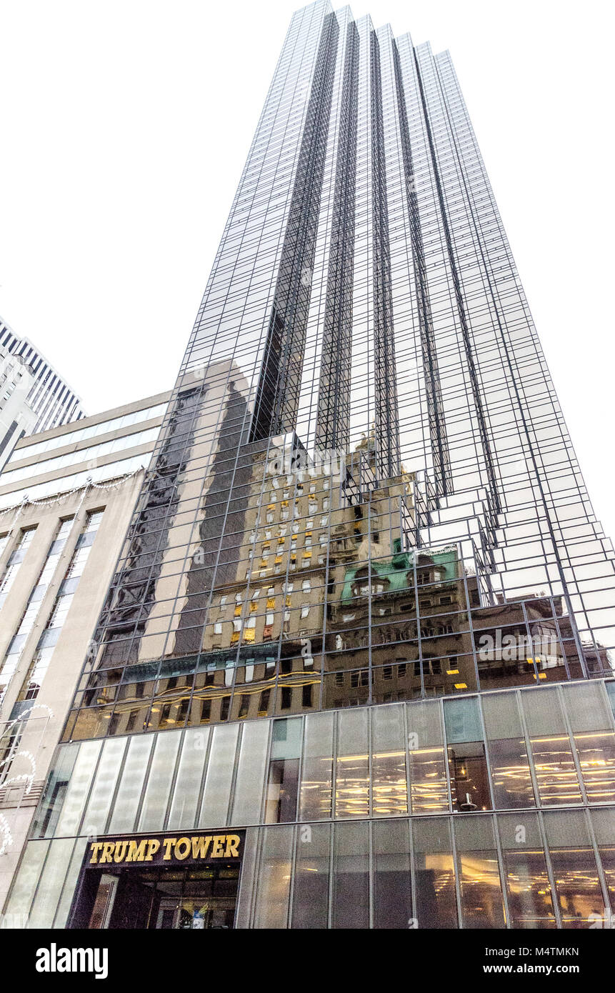 Exterior of Trump Tower, New York Stock Photo