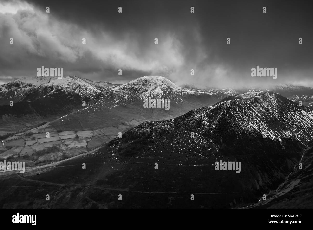 View from Causey Pike in the English Lake District Stock Photo