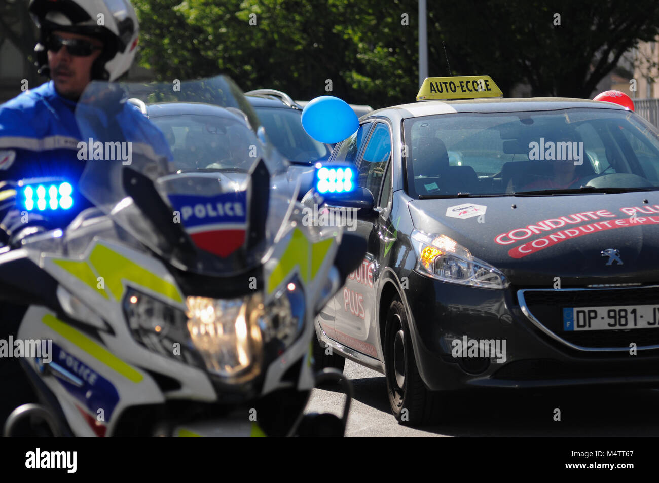 Taxi drivers protest in Lyon, France Stock Photo Alamy