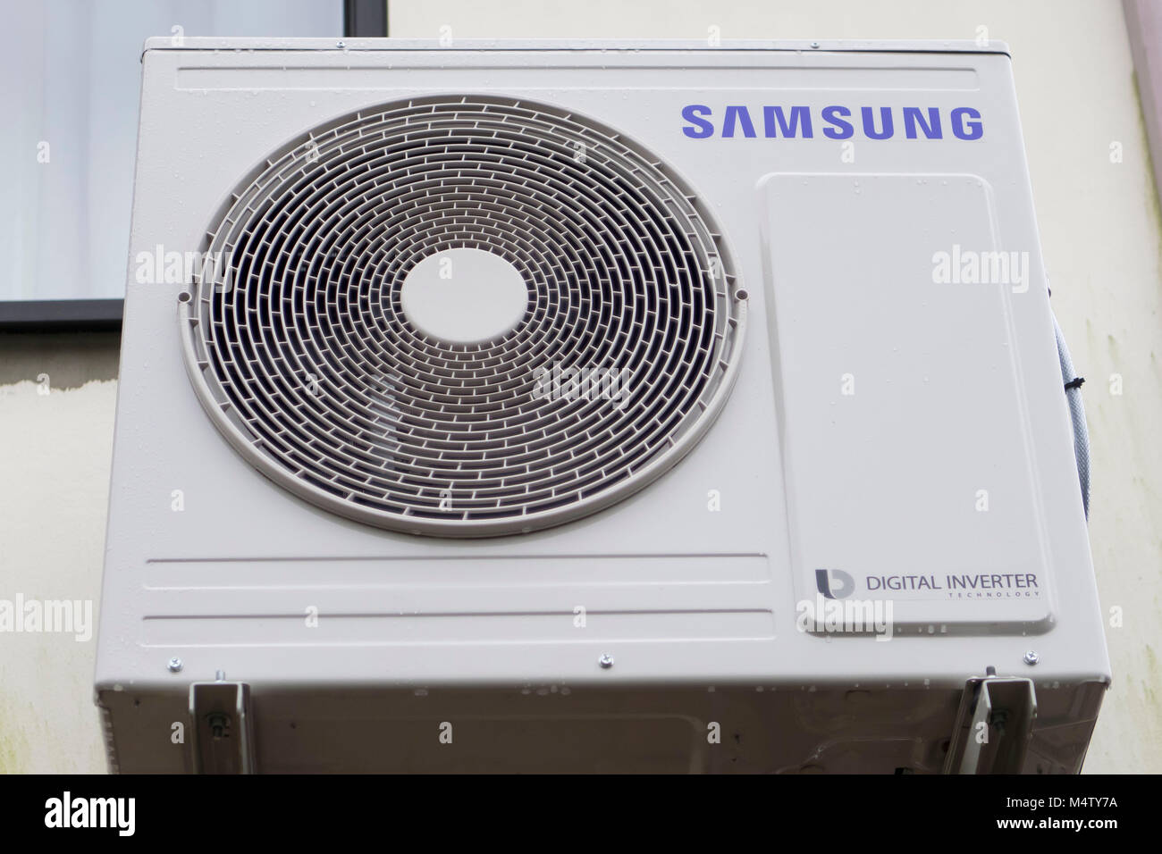 Samsung digital inverter heat pump. Stock Photo