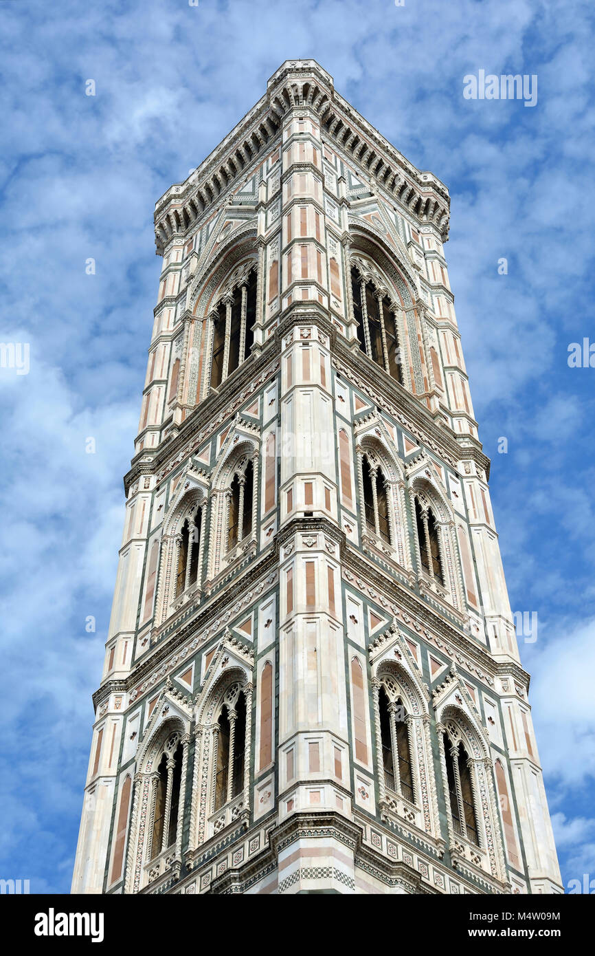 Giotto’s campanile on the Piazza del Duomo in Florence - Italy. Stock Photo