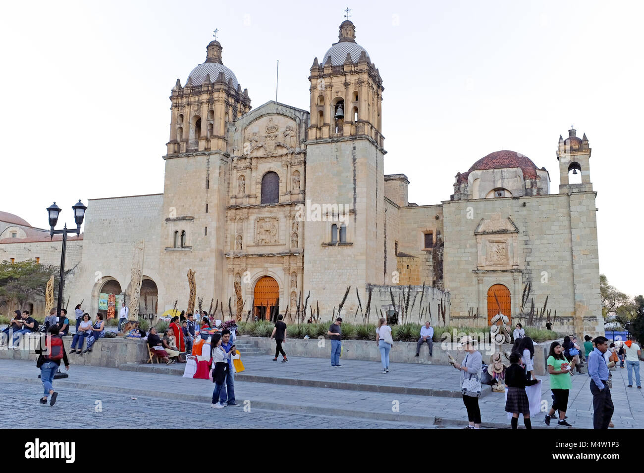 The Templo de Santo Domingo, also known as the Churt of Santo Domingo stands in Oaxaca, Mexico. Stock Photo