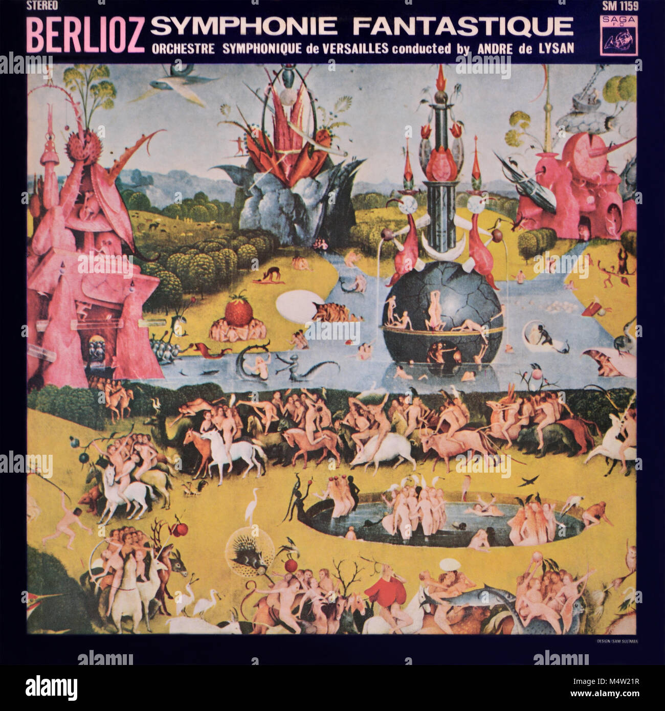 Hector Berlioz – André de Lysan, Orchestre symphonique de Versailles - original vinyl album cover - Symphonie Fantastique - 1963 Stock Photo