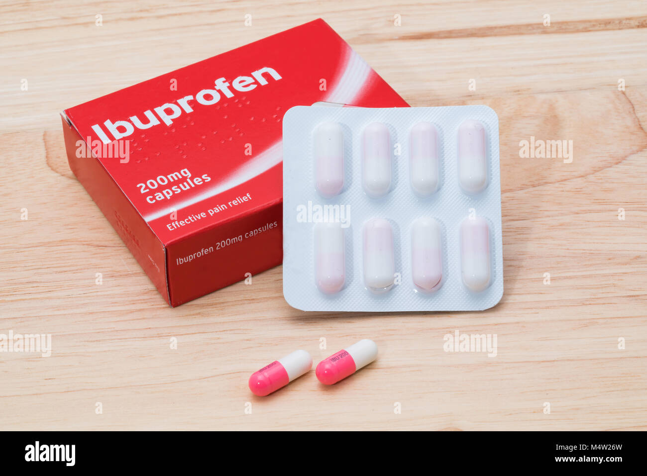Ibuprofen capsules with packaging Stock Photo Alamy