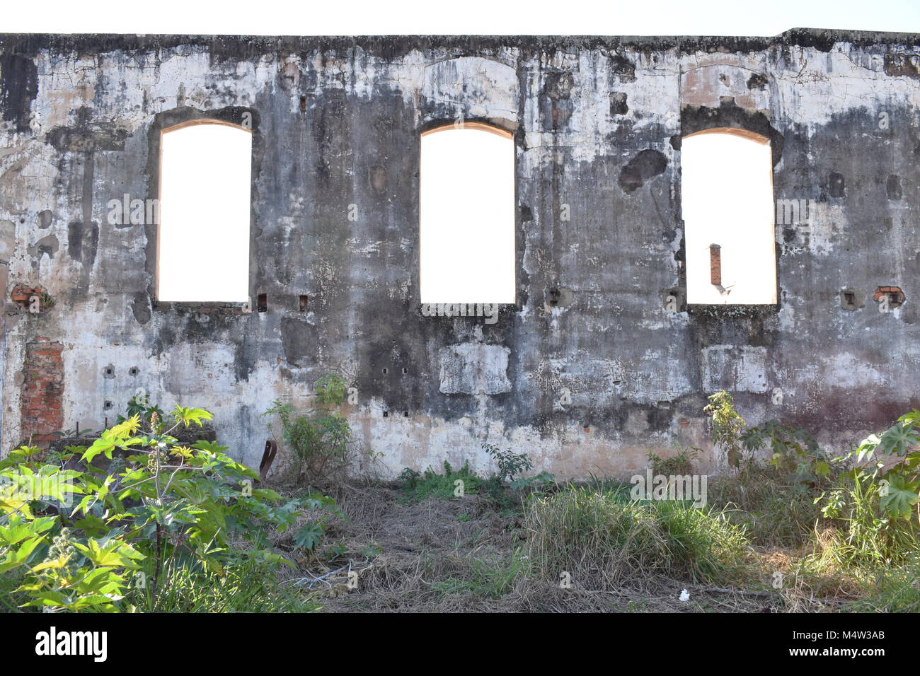 19th Century Factory Ruin Windows Stock Photo