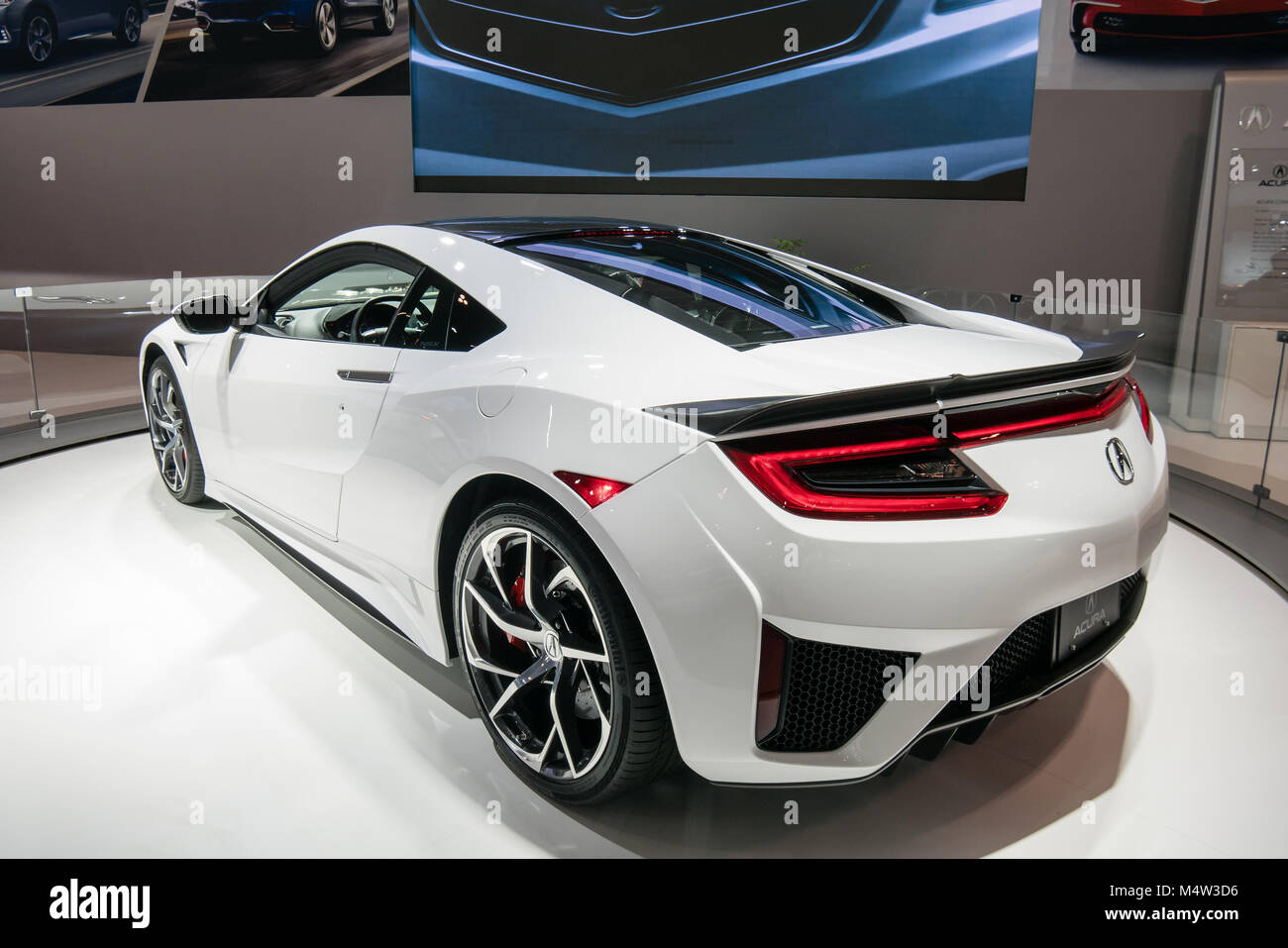 white acura nsx sports car Stock Photo Alamy
