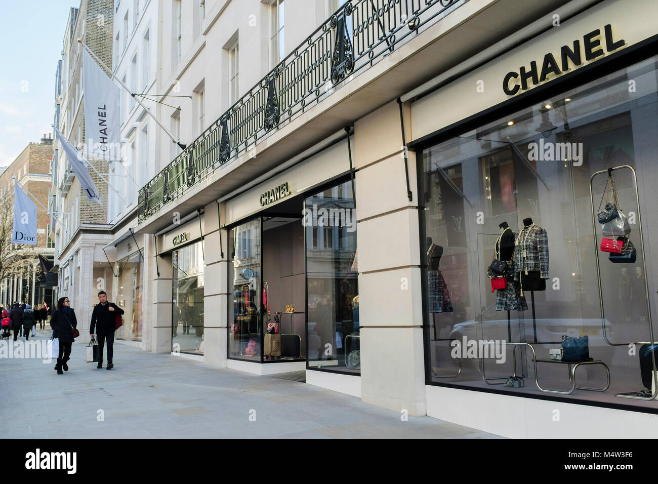 April 2019. London. A View Of The Chanel Store On Bond Street In