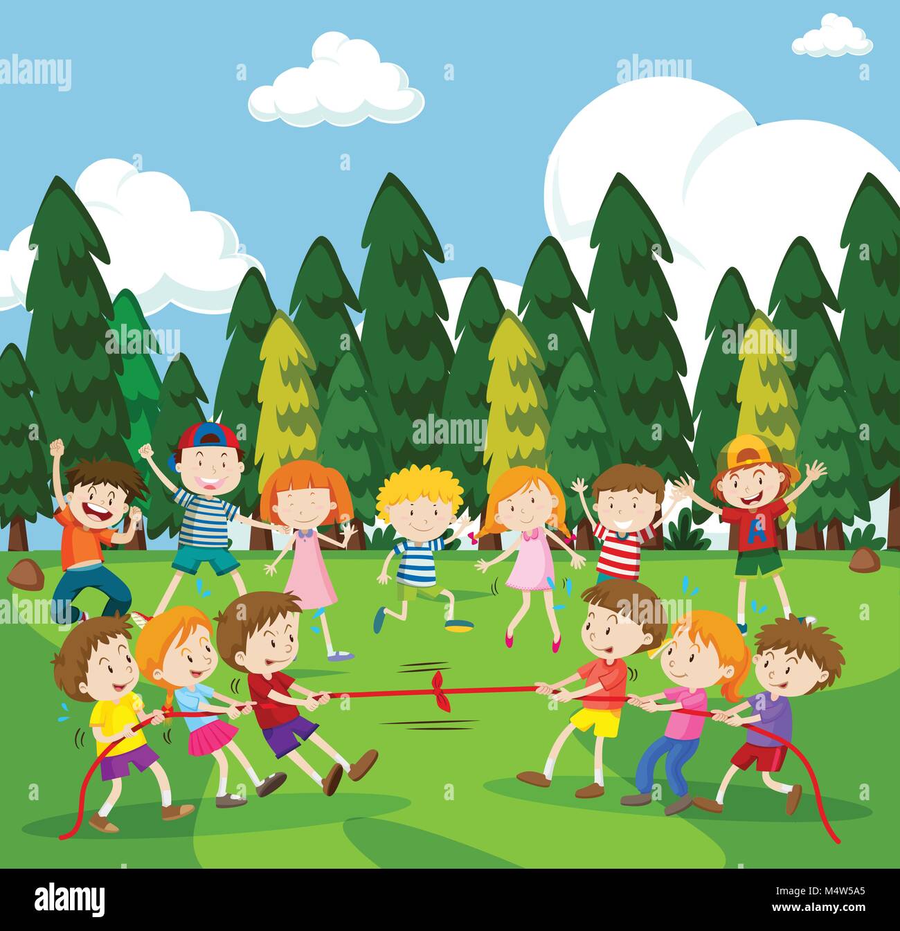 tug of war children's game