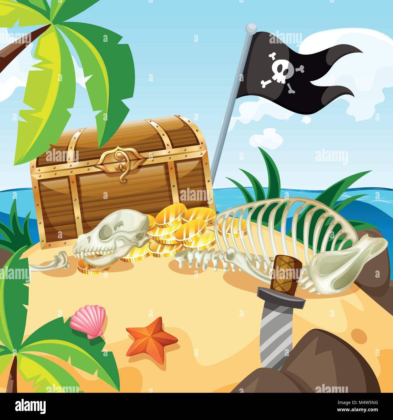 Dead chest island Stock Vector Images - Alamy