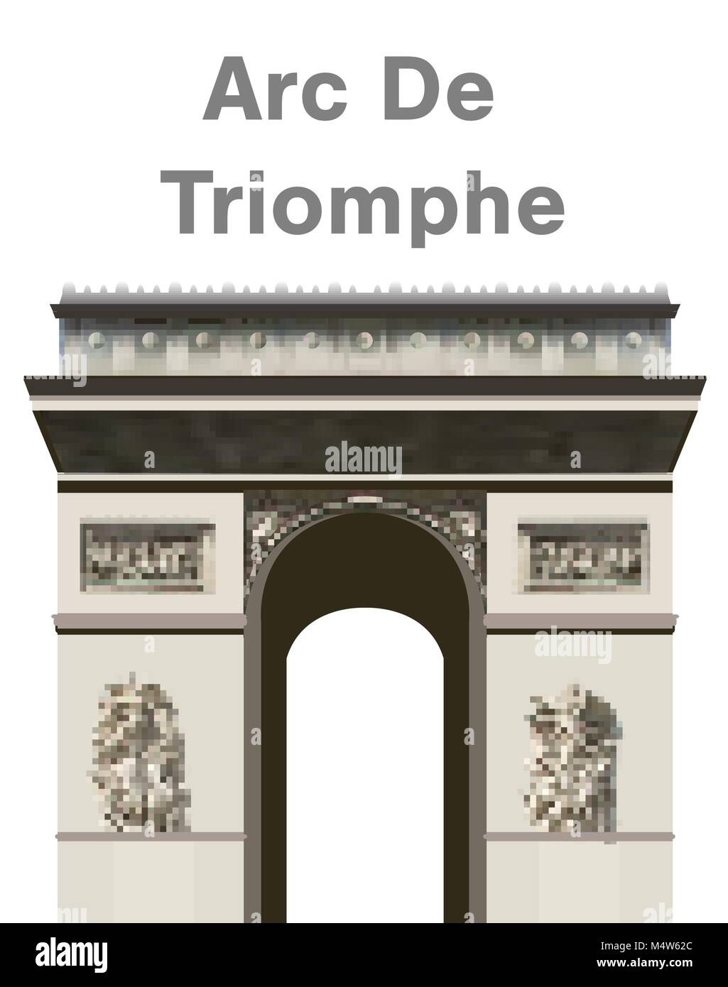 arc de triomphe or victory gate of france Stock Vector