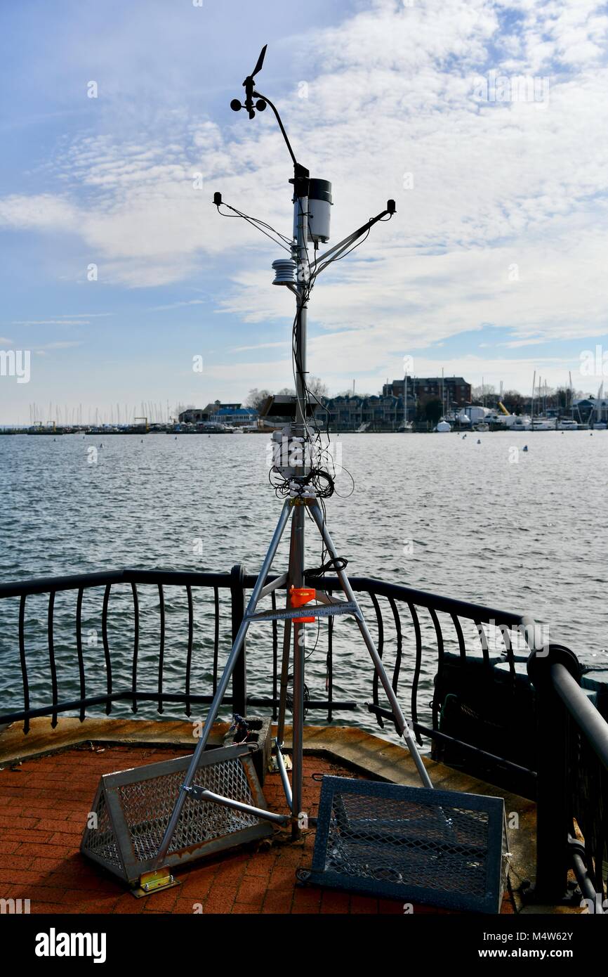 Weather machine labeled capstone research at the United States Naval Academy, Annapolis, MD, USA Stock Photo