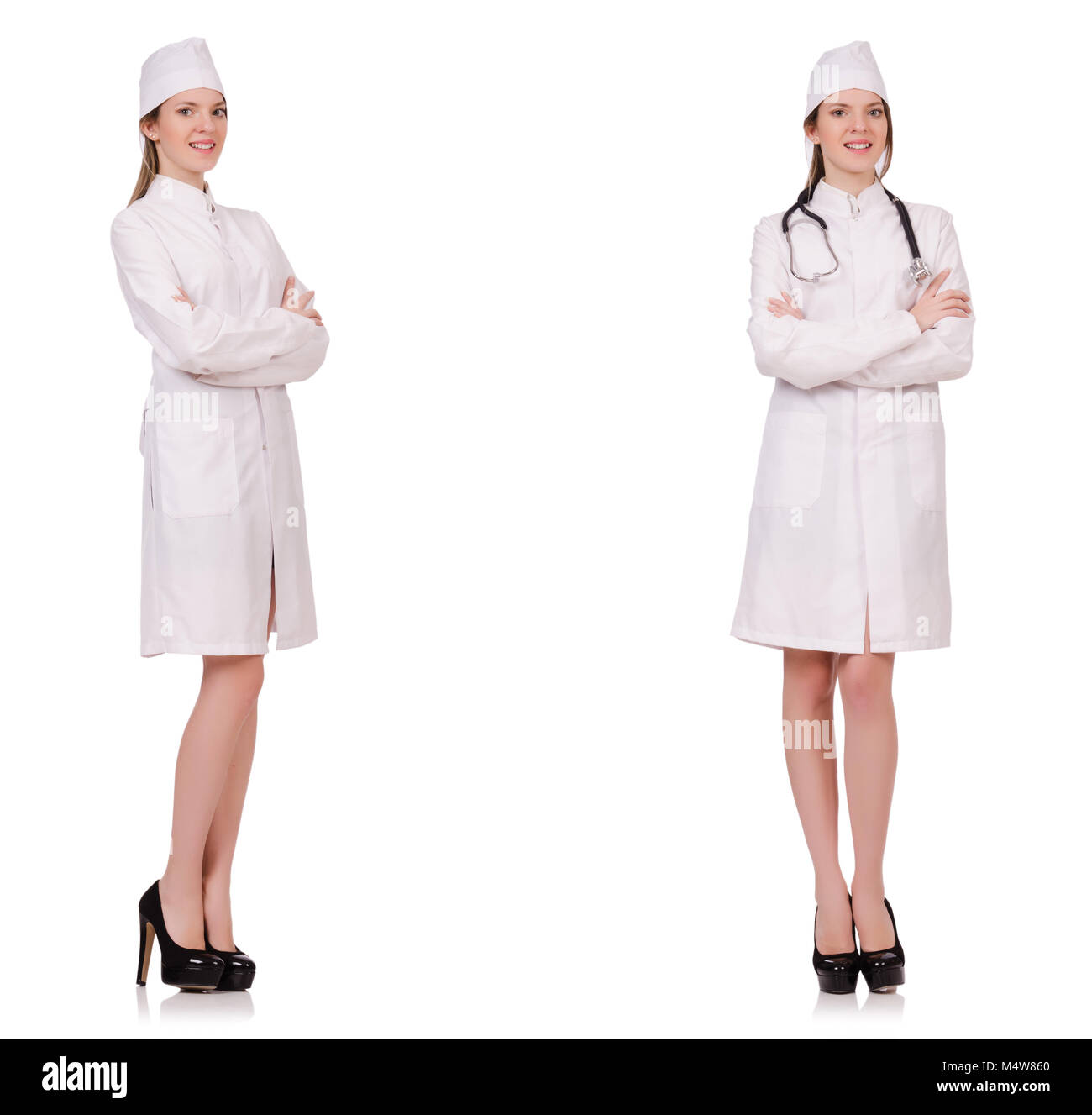 Young woman doctor isolated on white Stock Photo - Alamy