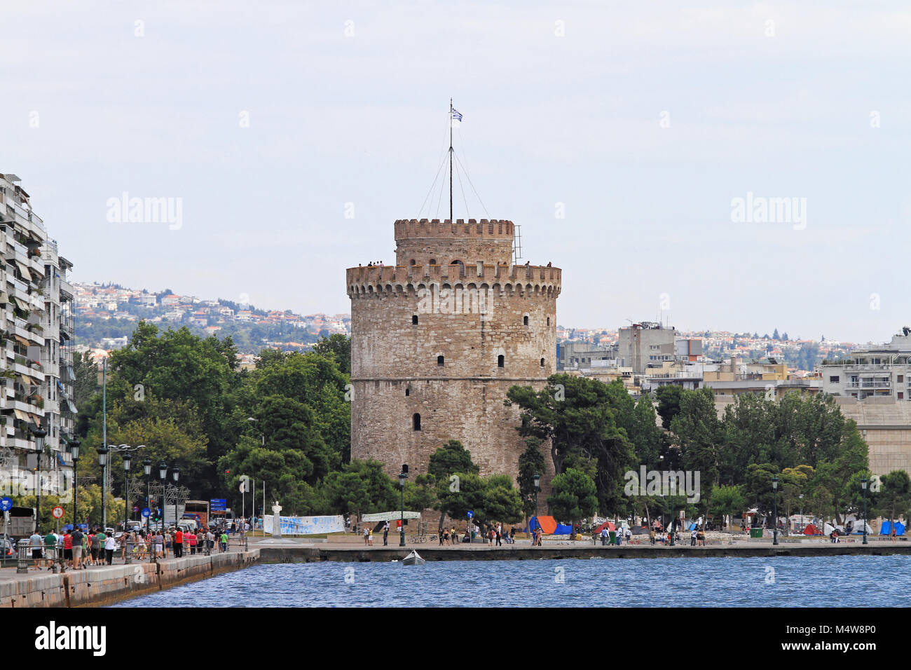 White Tower of Thessaloniki Stock Photo
