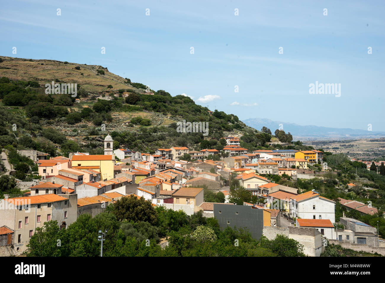 The Village  Bonnanaro in Sardegna Stock Photo