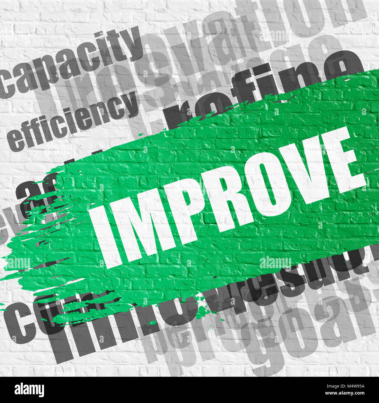 Improve on the White Brick Wall Stock Photo Alamy