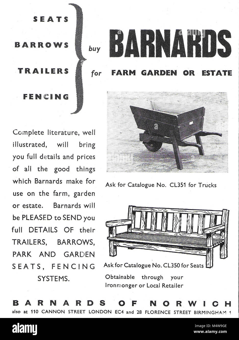 Barnards of Norwich outdoor furniture and farm equipment suppliers