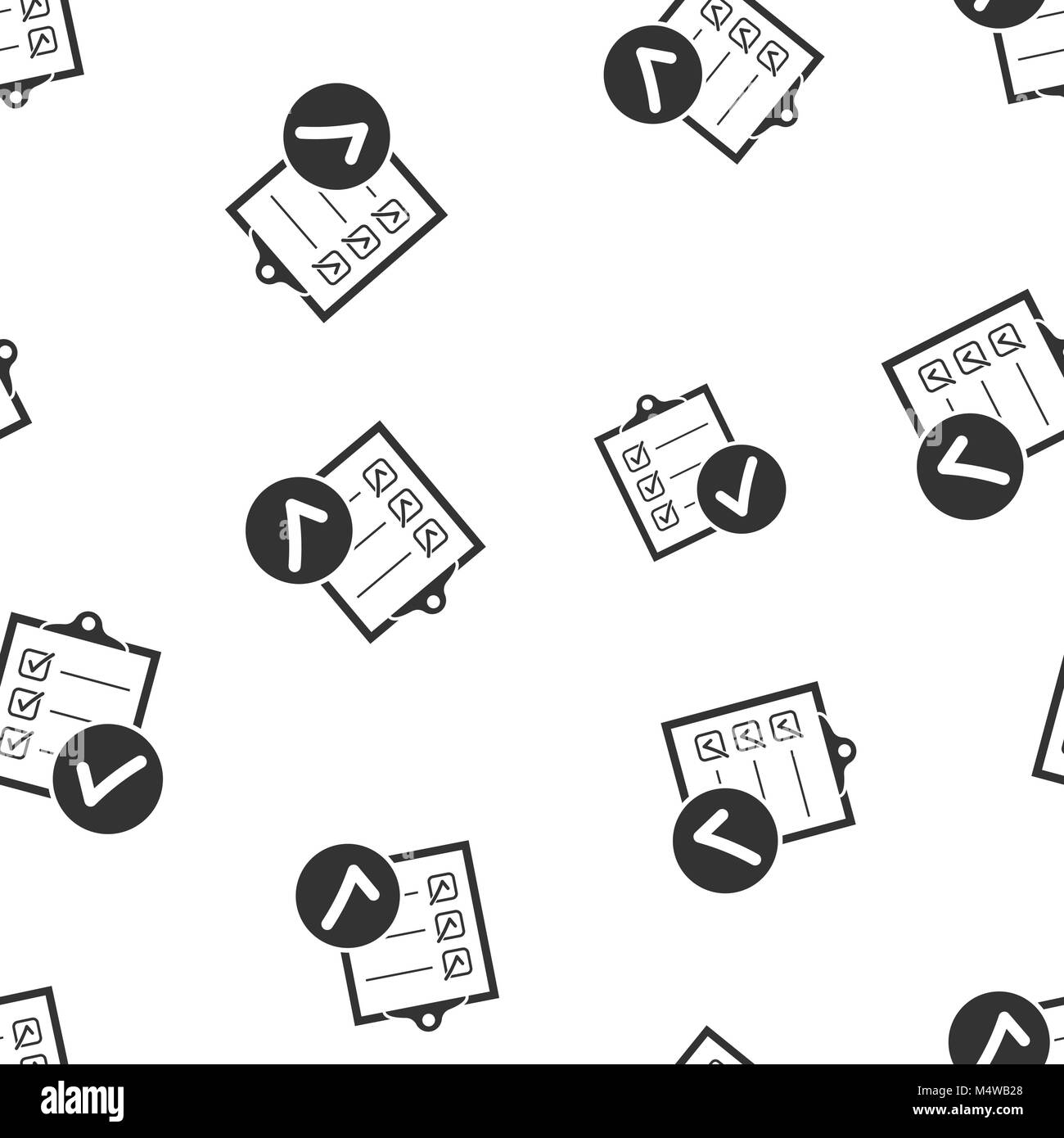 Checklist notepad document seamless pattern background. Business flat ...