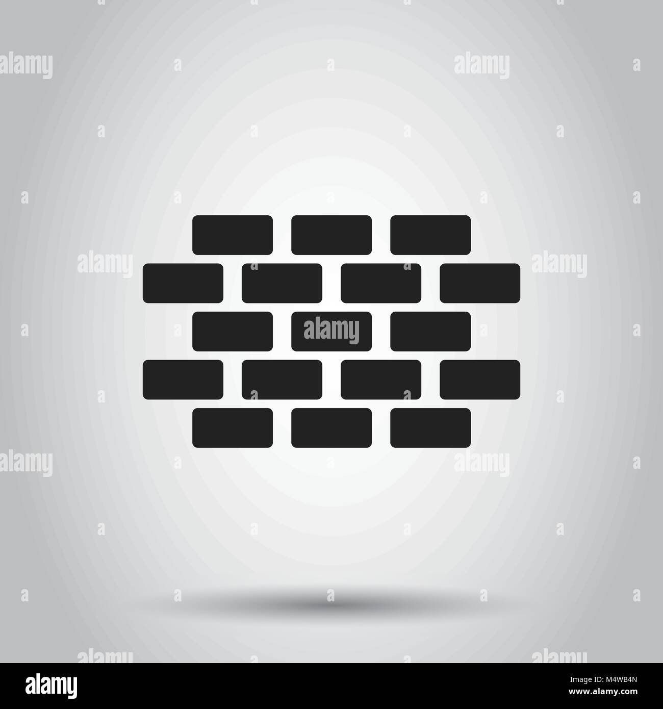 Wall brick stone icon. Vector illustration on isolated background ...