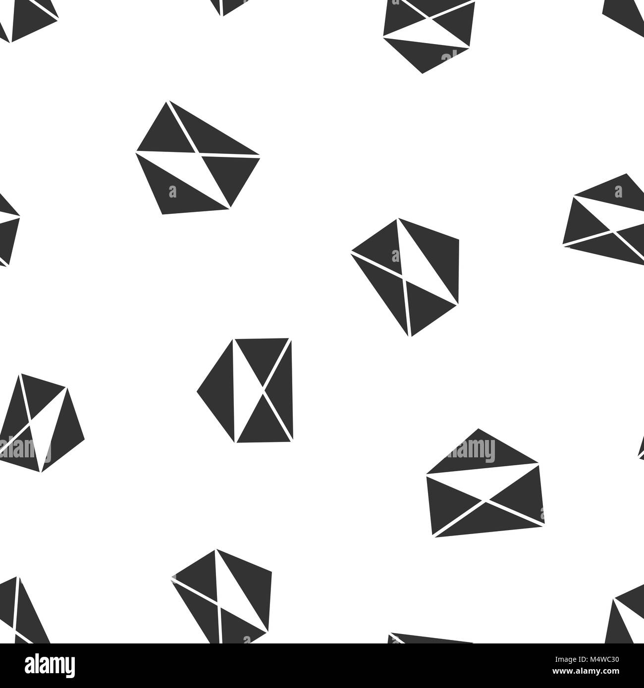 Mail envelope icon seamless pattern background. Business flat vector ...