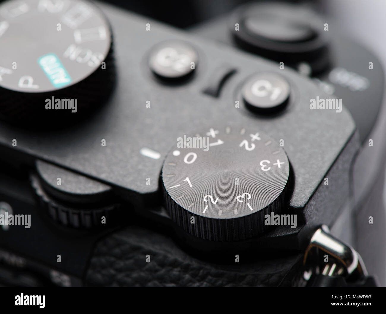 Exposure control dial on mirrorless camera Stock Photo Alamy