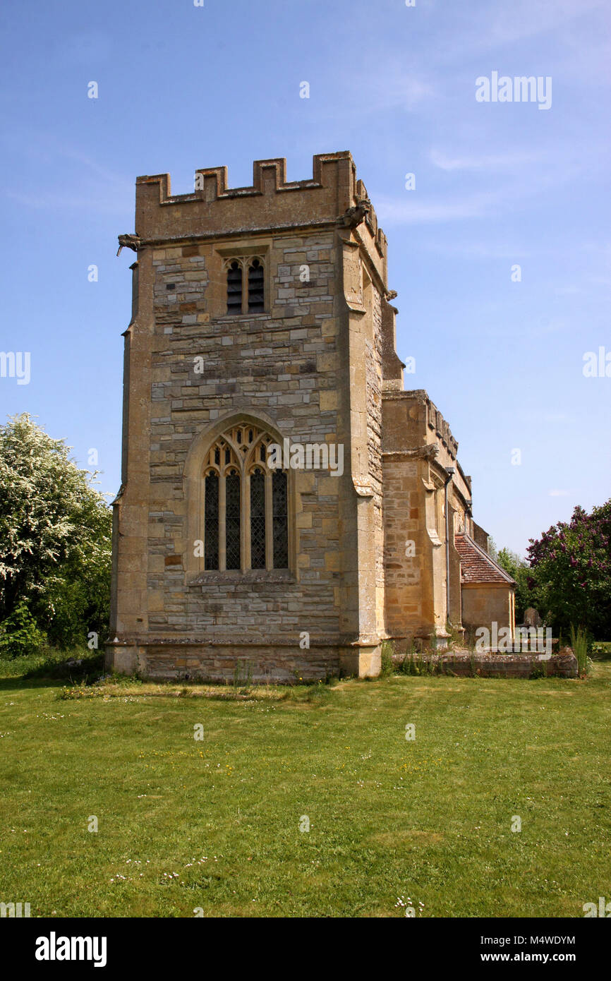 All Saints Church, Weston on Avon, a mainly 15th century grade 1 listed C of E church near Stratford upon Avon. Stock Photo