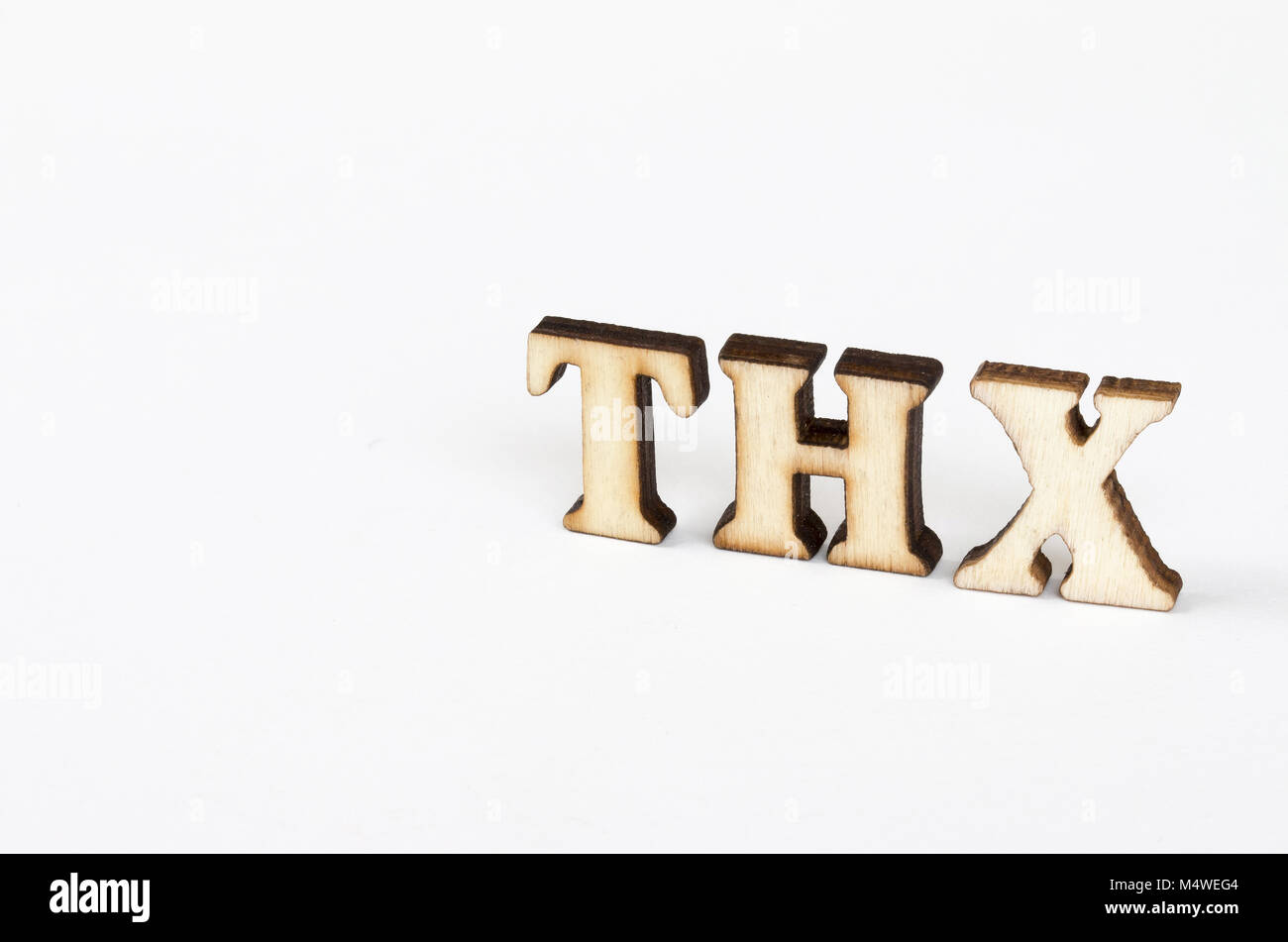 Abbreviations THX wooden alphabet object of thanks Stock Photo Alamy