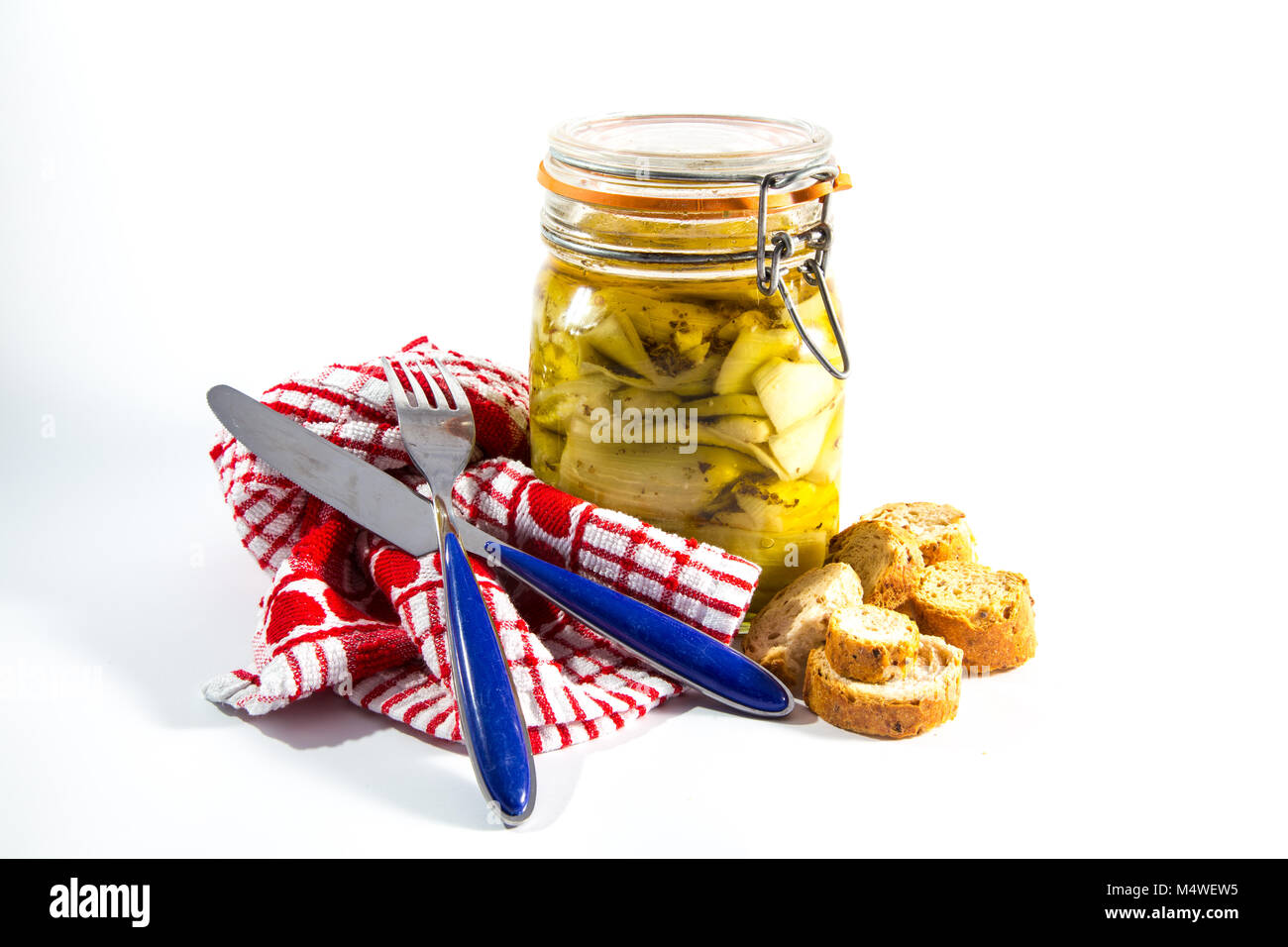 Italian canned eggplant Stock Photo Alamy