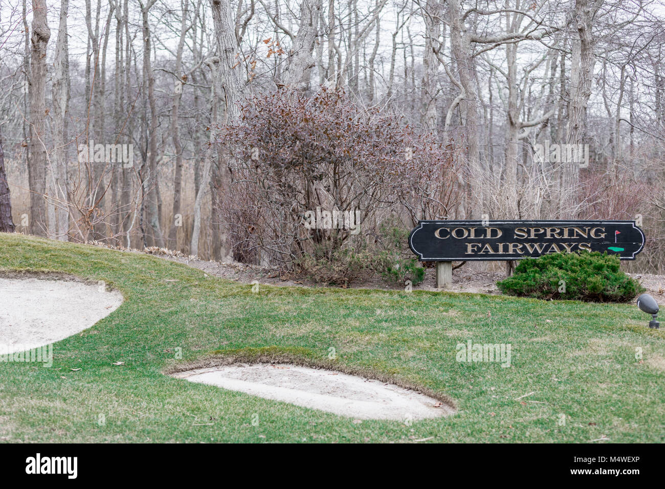 sign for a community called cold spring fairways in Southampton, ny Stock Photo