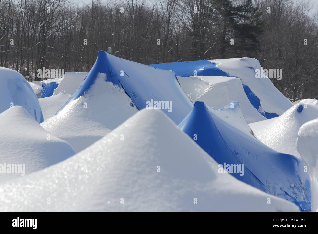 Plastic shrink wrap on boat, to protect boats and interior of boats
