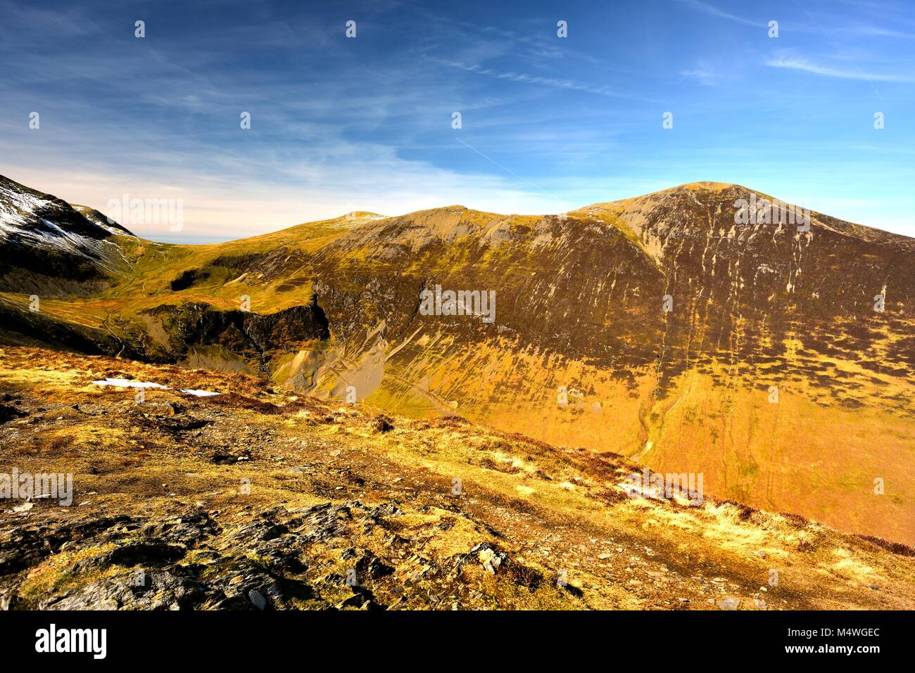 Viewing Grisedale Pike from Outerside Stock Photo