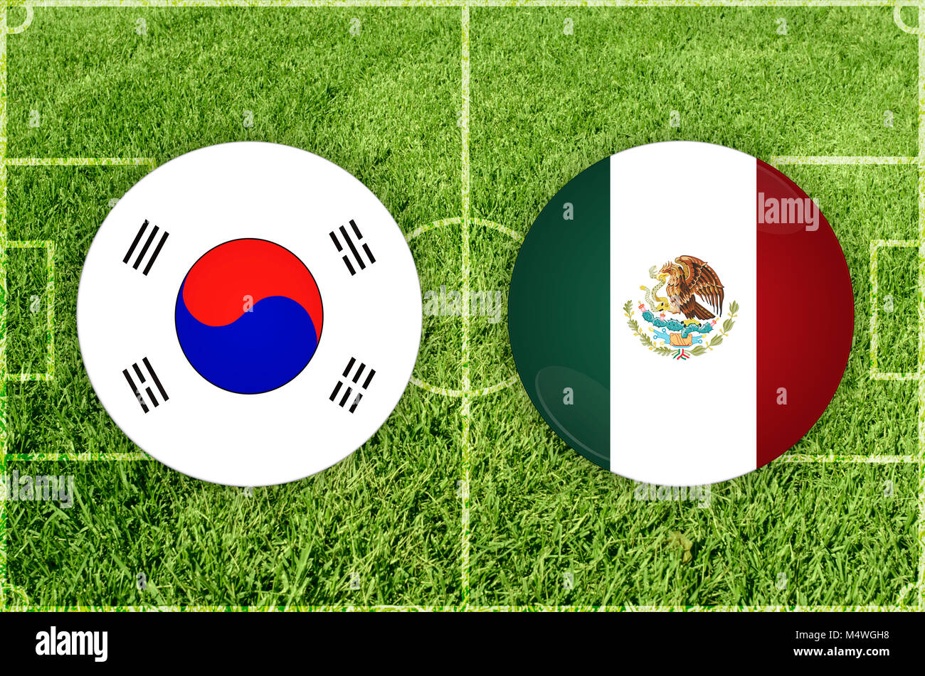 South Korea vs Mexico football match Stock Photo Alamy