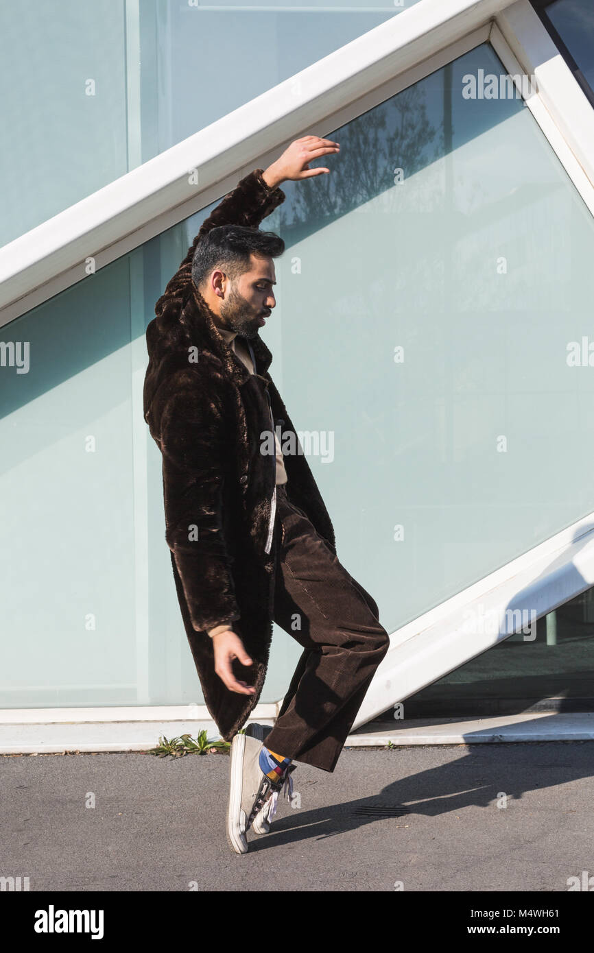 Handsome Indian man posing in an urban context Street fashion and style  Stock Photo  Alamy