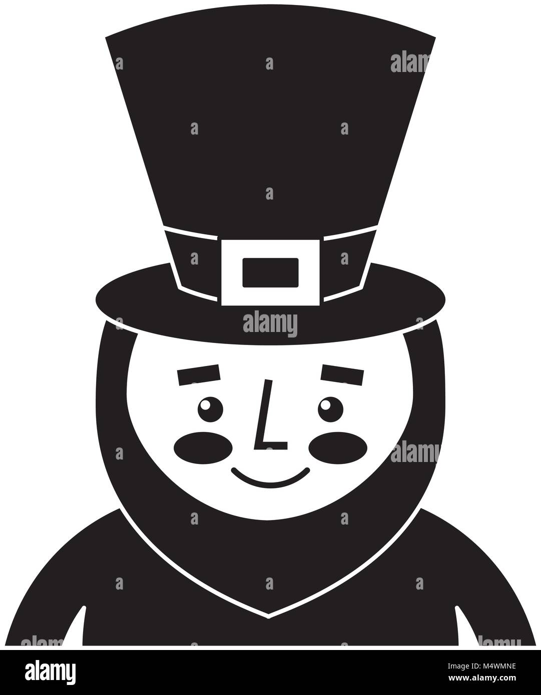 leprechaun st patricks day cartoon character portrait Stock Vector ...