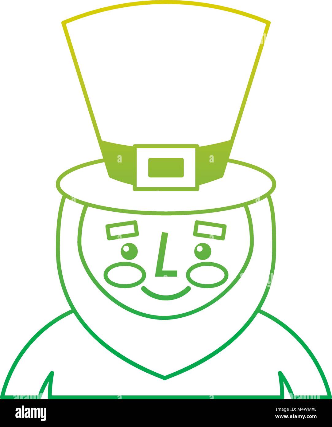 leprechaun st patricks day cartoon character portrait Stock Vector ...