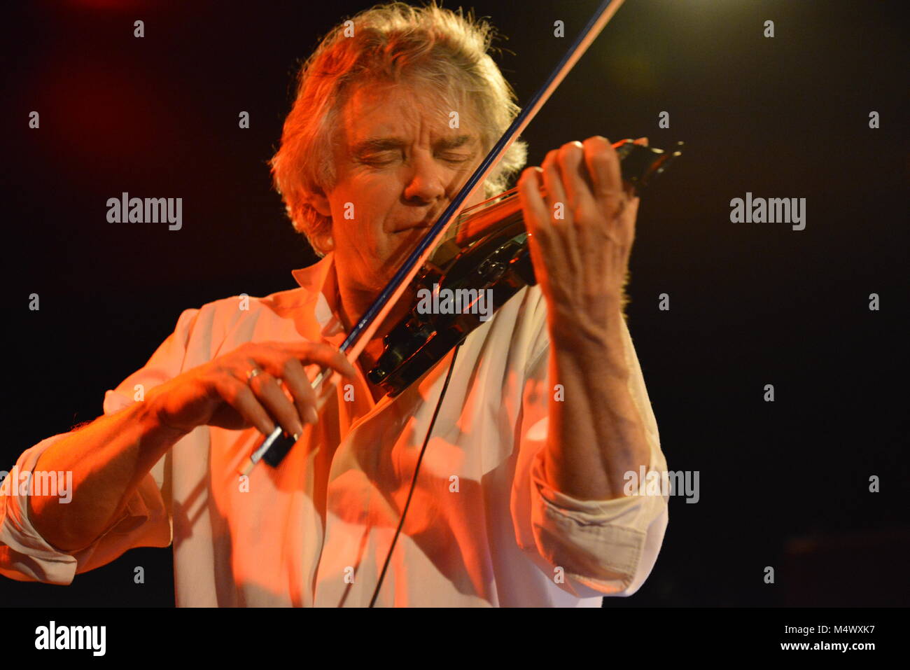 FILE: 18th Feb, 2018. Photo taken: Paris, France. 19th March 2014. Photo shows Didier performing in concert "Le Petit Journal Montparnasse in 2014". Didier Lockwood, 62, one of the most famous French jazz violinists, died of a heart attack this Sunday 18th February, announced his agent. He collaborated with the greatest, from Claude Nougaro to Barbara through Jacques Higelin or Miles Davis. Credit: Gilles Delacourd/Alamy Live News Stock Photo