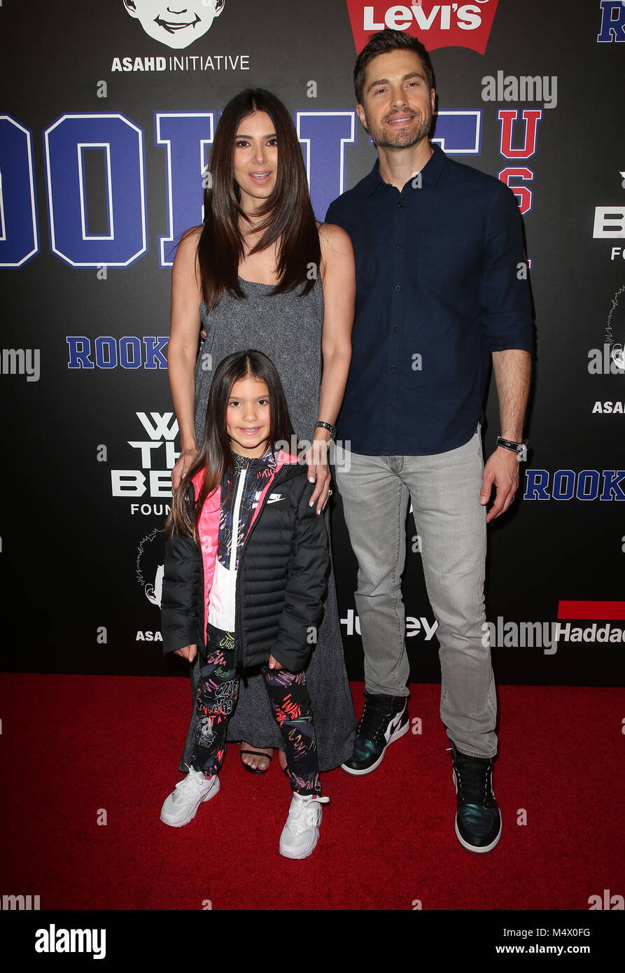 Los Angeles, California, USA. 15th Feb, 2018. 15 February 2018 - Los Angeles, California - Roselyn Sanchez, Eric Winter, Sebella Rose Winter. Rookie USA Fashion Show held at MILK Studios. Photo Credit: F. Sadou/AdMedia Credit: F. Sadou/AdMedia/ZUMA Wire/Alamy Live News Stock Photo