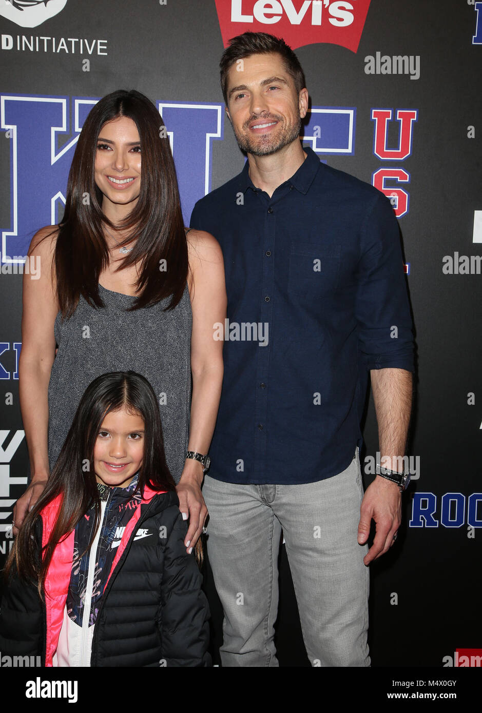 Los Angeles, California, USA. 15th Feb, 2018. 15 February 2018 - Los Angeles, California - Roselyn Sanchez, Eric Winter, Sebella Rose Winter. Rookie USA Fashion Show held at MILK Studios. Photo Credit: F. Sadou/AdMedia Credit: F. Sadou/AdMedia/ZUMA Wire/Alamy Live News Stock Photo