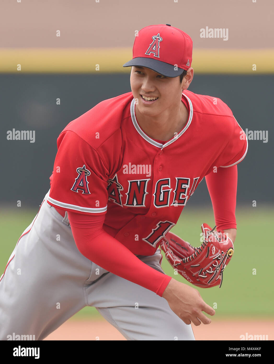 Tempe, Arizona, USA. 16th Feb, 2018. Shohei Ohtani (Angels) MLB Los
