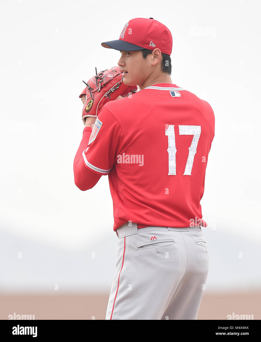 Tempe, Arizona, USA. 16th Feb, 2018. Shohei Ohtani (Angels) MLB Los