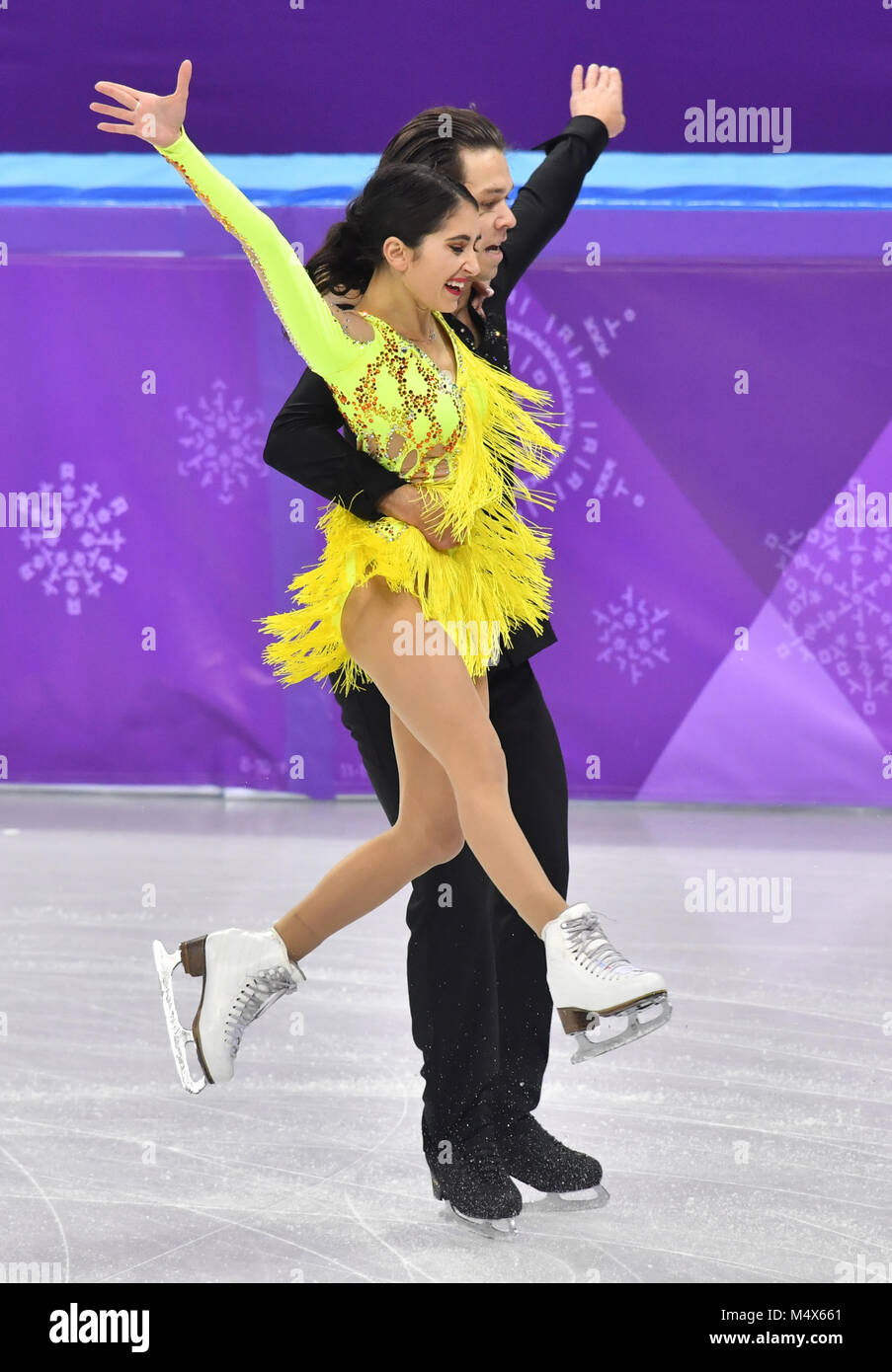 19 February 2018, South Korea, Gangneung Olympics, Figure Skating, Ice Dance Short Dance