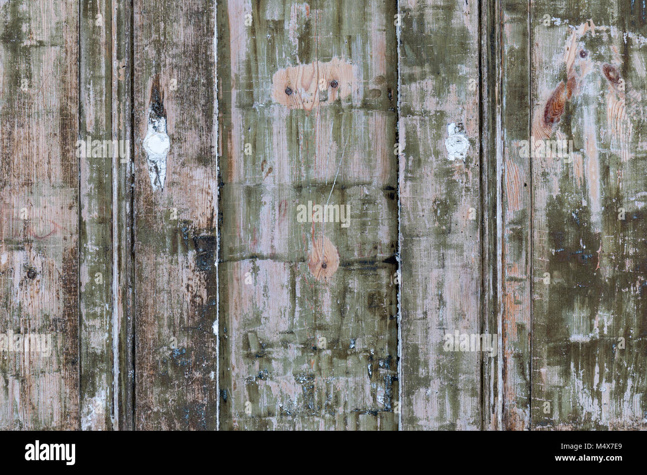 Old wooden door; Copenhagen, Denmark Stock Photo