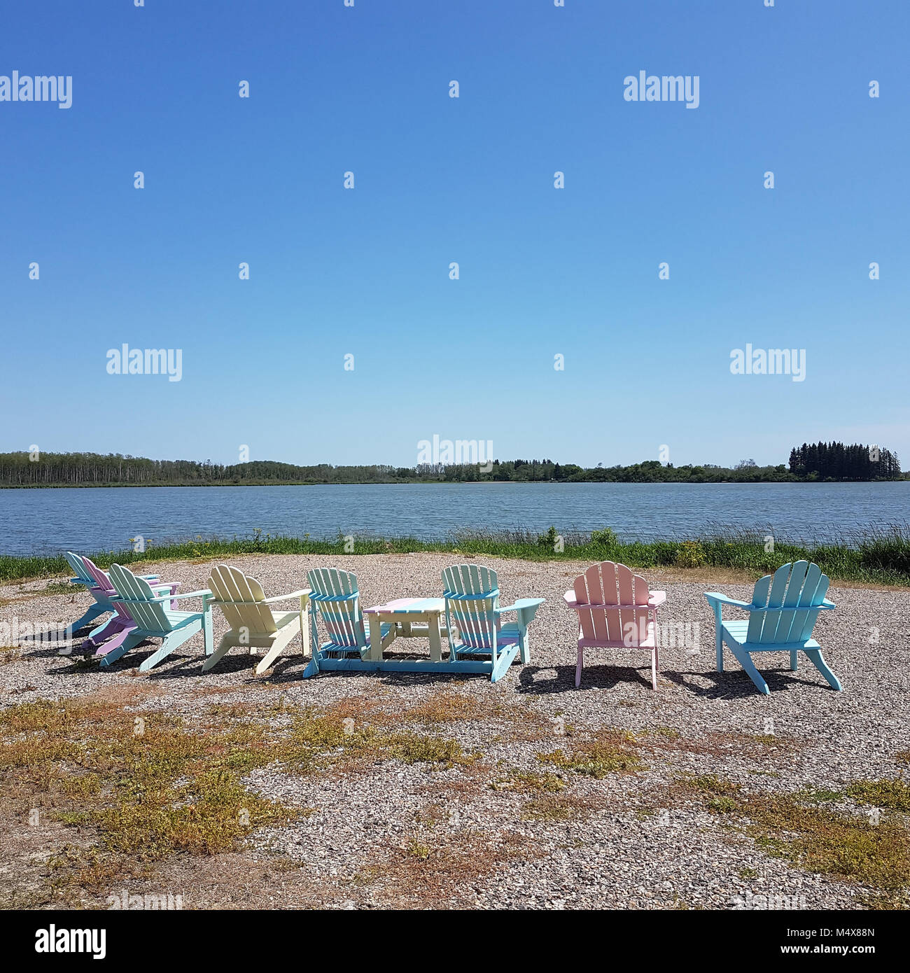 June 2, 2017; Saltcoats, Saskatchewan, Canada. Pink, Yellow, and Blue