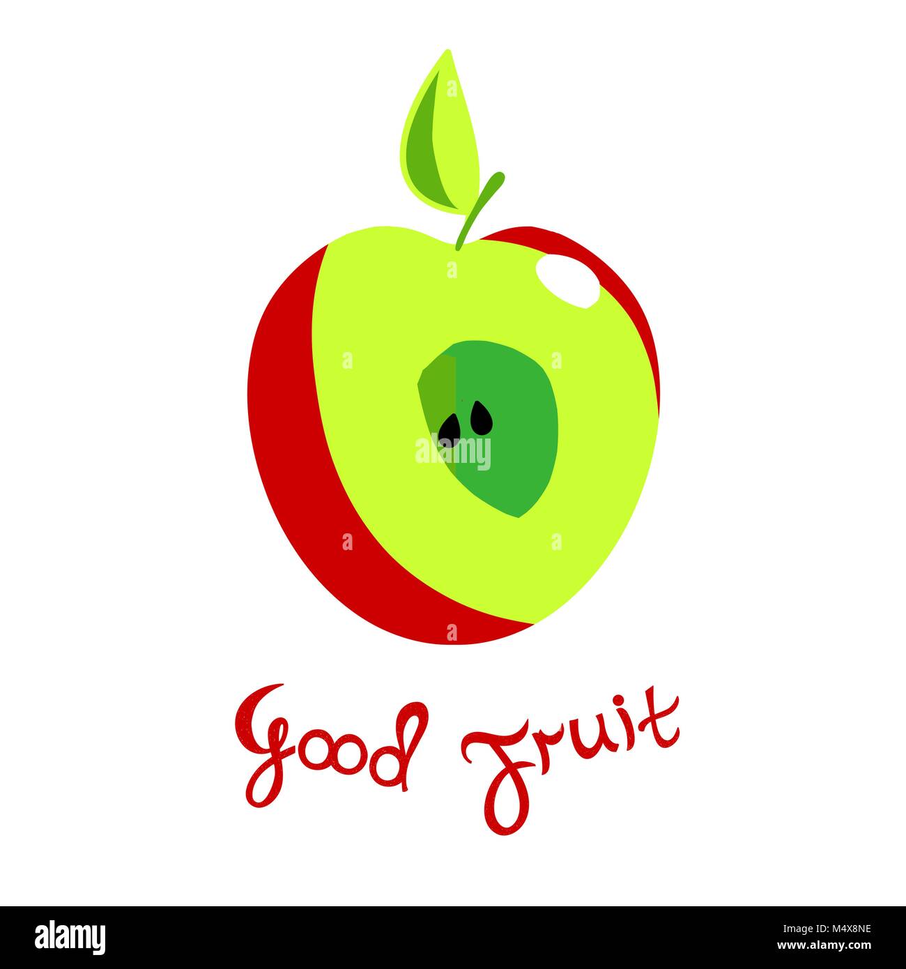 Apple in cross section Stock Vector Image & Art Alamy